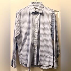Canali Striped Dress Shirt 16.5 42 | Made in Italy 100% Cotton